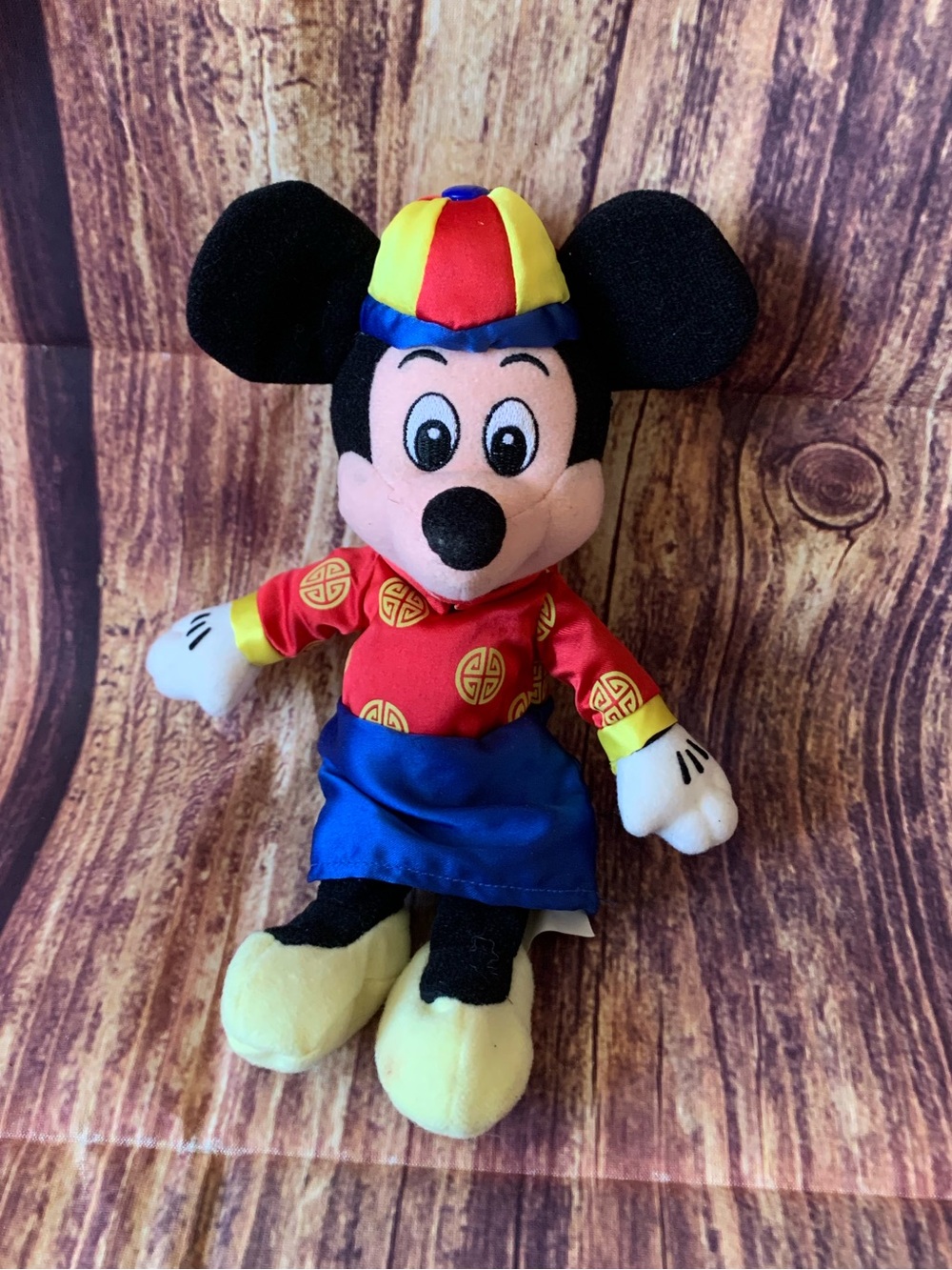 Walt Disney Vintage "Mickey Mouse" Chinese Costume Bean Bag Plush Size: 9"